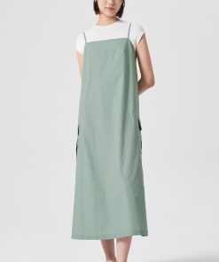 Sleeveless Long Dress Khaki