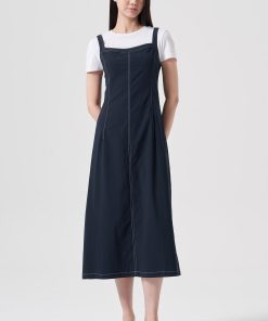 Stitch Long Dress Navy